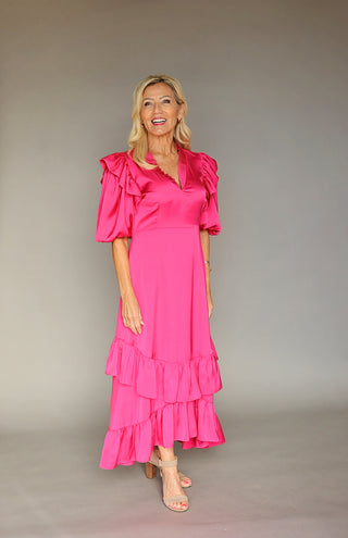 Bianca Dress Neon Pink