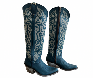 Liberty Black Allie Boots Blue