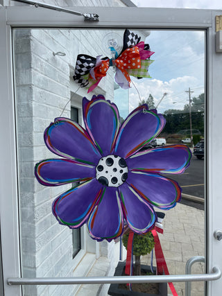 Purple  Daisy Door Hanger