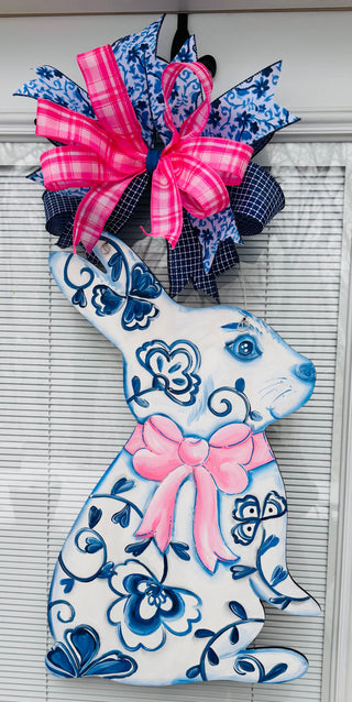 **PREORDER** Chinoiserie Bunny Doorhanger