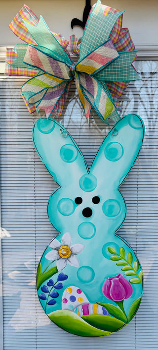 **PREORDER** Blue Floral Peep Doorhanger