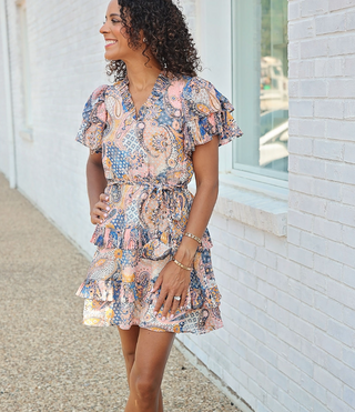 Courtney Dress Paisley Patch