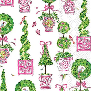 Topiary Guest Paper Towels Pink