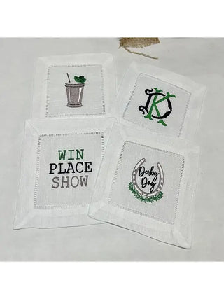 Derby Embroidered Cocktail Napkins