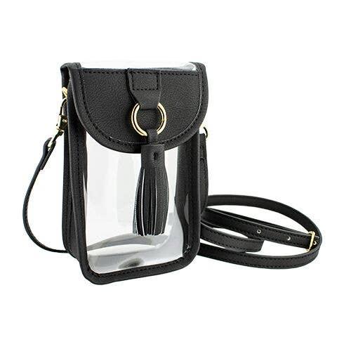 Buy Clear PVC Small Crossbody Bag for Stadium Approved Womens Purse  Transparent Shoulder Bag Cell Phone Pouch (Brown) at Amazon.in