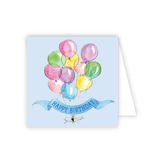 Happy Birthday Handpainted Balloons Enclosure Card