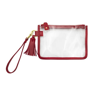 Clear Wristlet Red