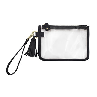 Clear Wristlet Black